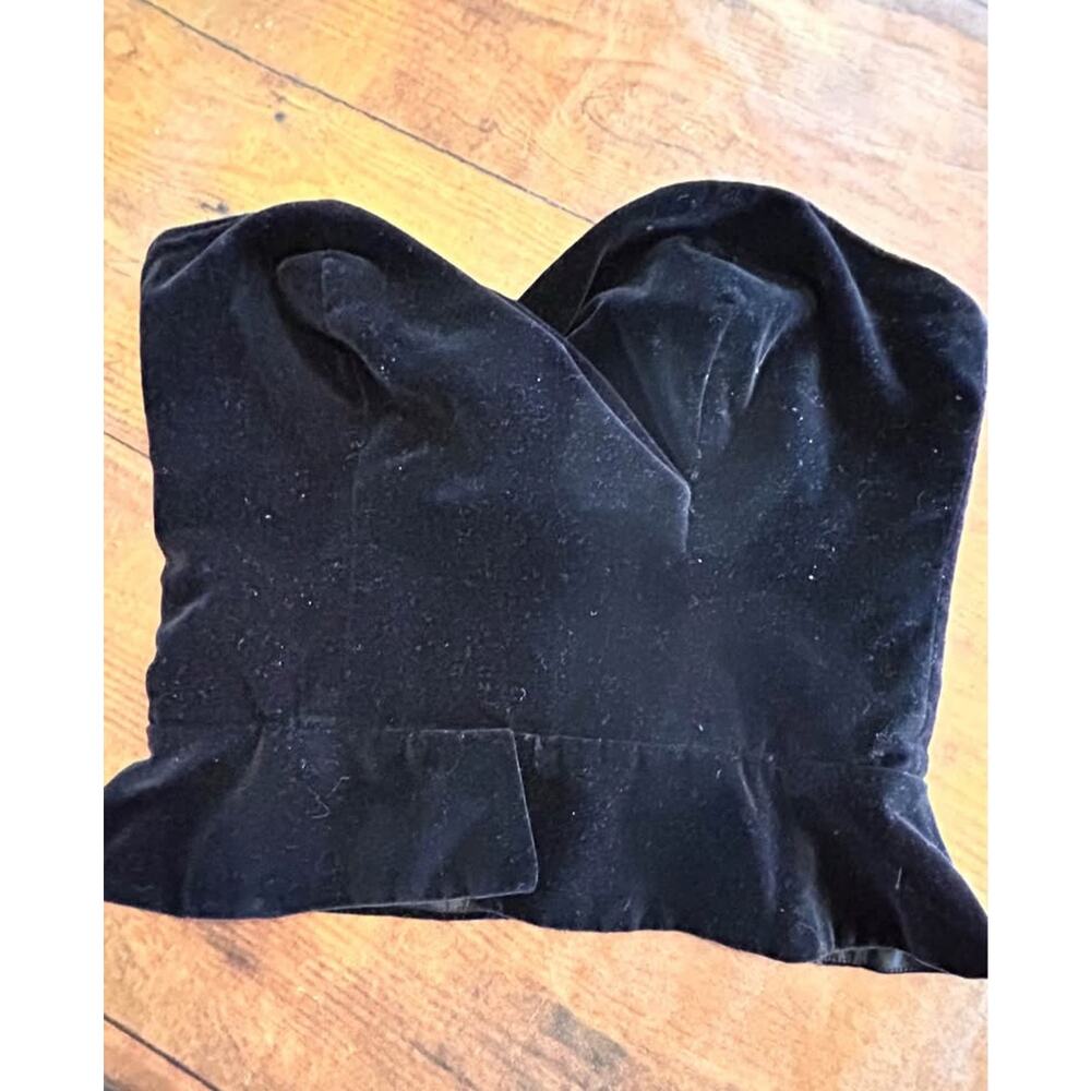 VINTAGE Dale‎ Brown Velvet Bustier